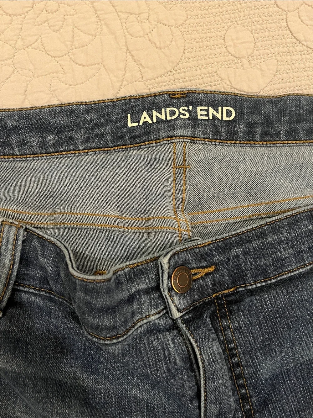 Lands’ End Cuffed Denim Short 18W